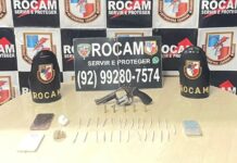 PM do Amazonas prende homem com arma de fogo e drogas no bairro Petrópolis, em Manaus
