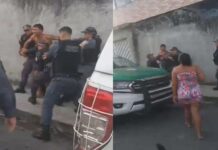 Suspeito resiste à prisão em Manaus e família grita: “Liga para Polícia”