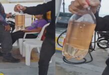 Motoqueiro acusa posto de combustíveis “Atem” de vender gasolina adultera; veja vídeo