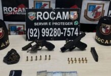 Chefe do “Comando Vermelho”, vulgo “índio” é pela ROCAM em Rio Preto da Eva