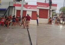 VÍDEO: ‘Blindadas’ bêbadas brigam por causa de cachaça em posto de gasolina no bairro Zumbi