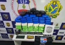 Polícia prende casal com mais de 80 kg de drogas escondidos em embarcação
