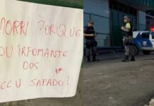 Jovem é assassinada e bandidos deixam bilhete macabro ao lado do corpo; cenas fortes!