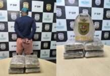 Polícia prende homem com 4 tabletes de drogas no Centro de Manaus