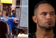 Goleiro Bruno é flagrado atuando como entregador de móveis