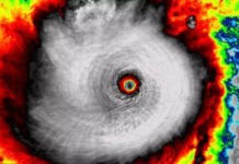 Furacão Milton, classificado como “catastrófico”, avança em direção à costa do Golfo da Flórida. Imagem: ADAM PLATFORM